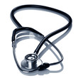 Stethoscope on white