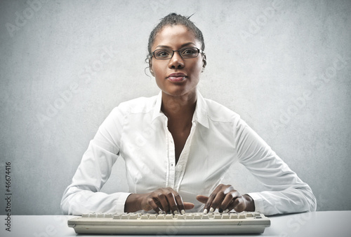 Photo: Black Office Worker Black Office Worker
