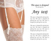 Close-up image of a young woman's leg in white stockings