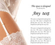 Close-up image of a young woman's leg in white stockings