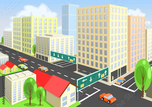 Vector: Vector city view from above Vector city view from above