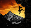climbers in the Swiss Alps