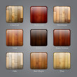 Set of wood icons
