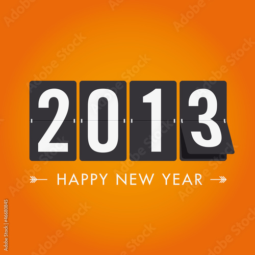 Vector: happy new year 2013 mechanical count style happy new year 2013 mechanical count style