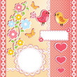 Vector: Collection design elements for scrapbook. Collection design elements for scrapbook.