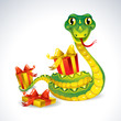 Snake with gifts.