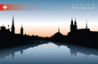 Vector: Zurich skyline Zurich skyline