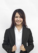 young business woman isolated