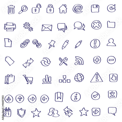 Vector: Vector Web icon doodles Vector Web icon doodles