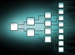 Ilustração: network flowchart graph management with flare effect network flowchart graph management with flare effect