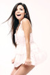 Sensual girl whit sexy white dress