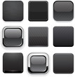 Black high-detailed modern web buttons.