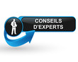 conseils d'experts sur bouton web design bleu