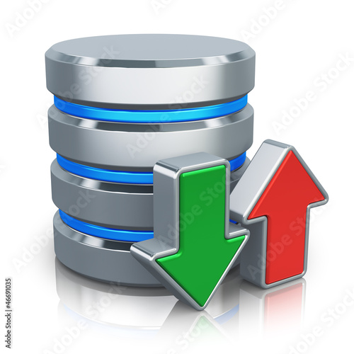 Illustration: HDD database and backup concept HDD database and backup concept