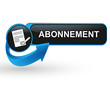 abonnement sur bouton web design bleu