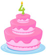 Vector: a birthday cake a birthday cake
