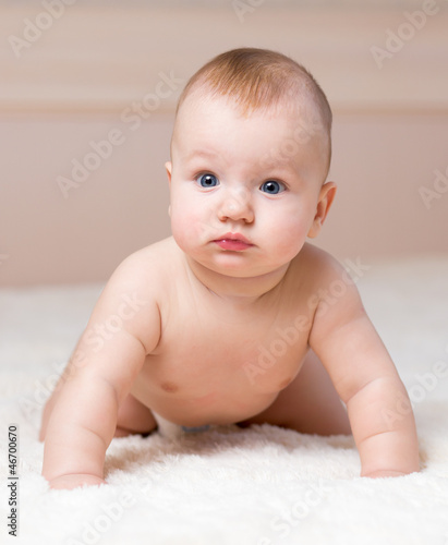 Photo: cute crawling baby boy cute crawling baby boy