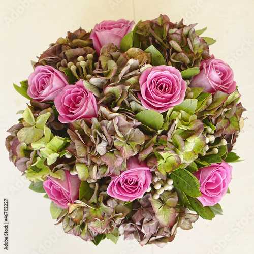 Photo: colorful roses bouquet, floral background colorful roses bouquet, floral background