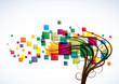 Digital tree background