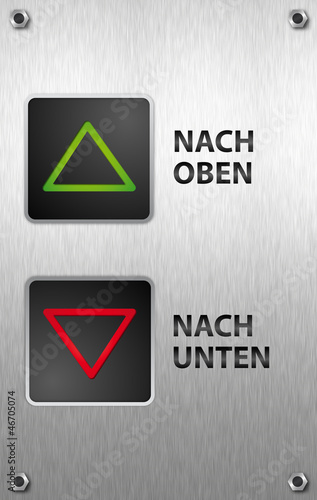 Illustration: nach oben oder nach unten nach oben oder nach unten