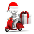 Santa Claus delivering gifts