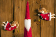 decori di natale Santa Claus e angioletti