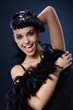 Attractive woman in party outfit