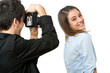 Photo: Cute girl posing in front of photographer. Cute girl posing in front of photographer.
