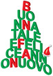 albero di natale con lettere