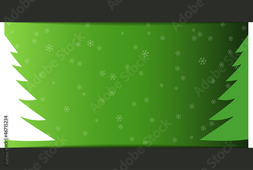 Vector: Christmas card with two tree Christmas card with two tree