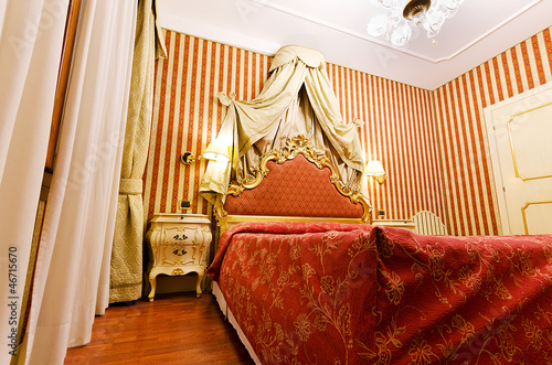 Photo: Double bed in the modern room Double bed in the modern room