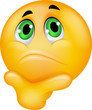Smiley emoticon cartoon thinking