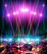 Abstract Background with flashing lights.