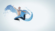 Modern style dancer posing