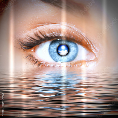 Photo: Eye overlooking water scenic Eye overlooking water scenic