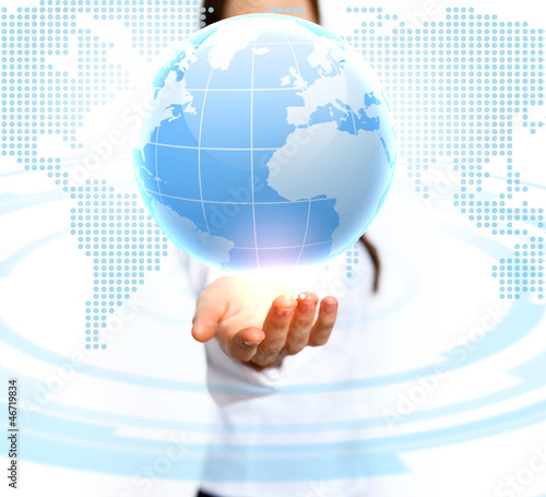 Photo: Planet as symbol of social networking Planet as symbol of social networking