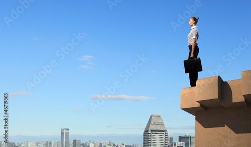 Photo: Businesswoman and cityscape Businesswoman and cityscape