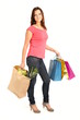 Happy woman with shopping bags