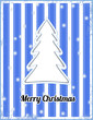 Vector: Blue striped christmas card Blue striped christmas card