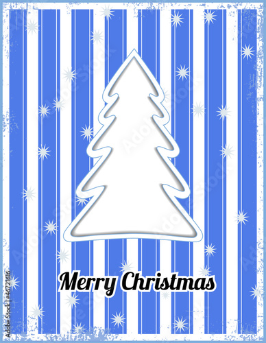 Vector: Blue striped christmas card Blue striped christmas card