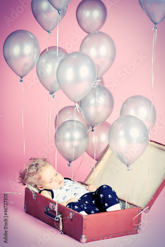 Photo: sleeping with balloons sleeping with balloons