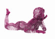 Foto: relaxing woman made of spheres abstract human relaxing woman made of spheres abstract human