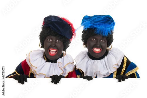 Photo: Dutch black petes with white board Dutch black petes with white board