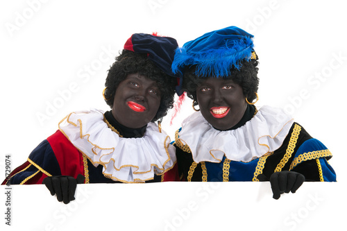 Photo: Dutch black petes with white board Dutch black petes with white board