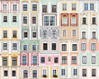 60 historic windows from Telc, Czech Republic - UNESCO site