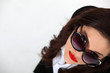 Businesswoman wearing sunglasses