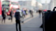 London Bridge commuters and rush hour traffic