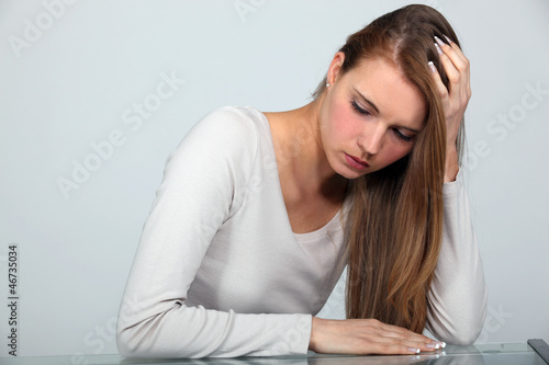 Photo: young woman in trouble young woman in trouble