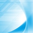 Vibrant blue tech waves background