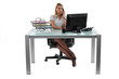 Blond receptionist